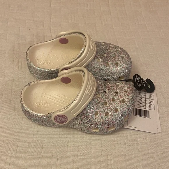 CROCS Kids Glitter Clogs - Shimmering Multicolor - Picture 3 of 7